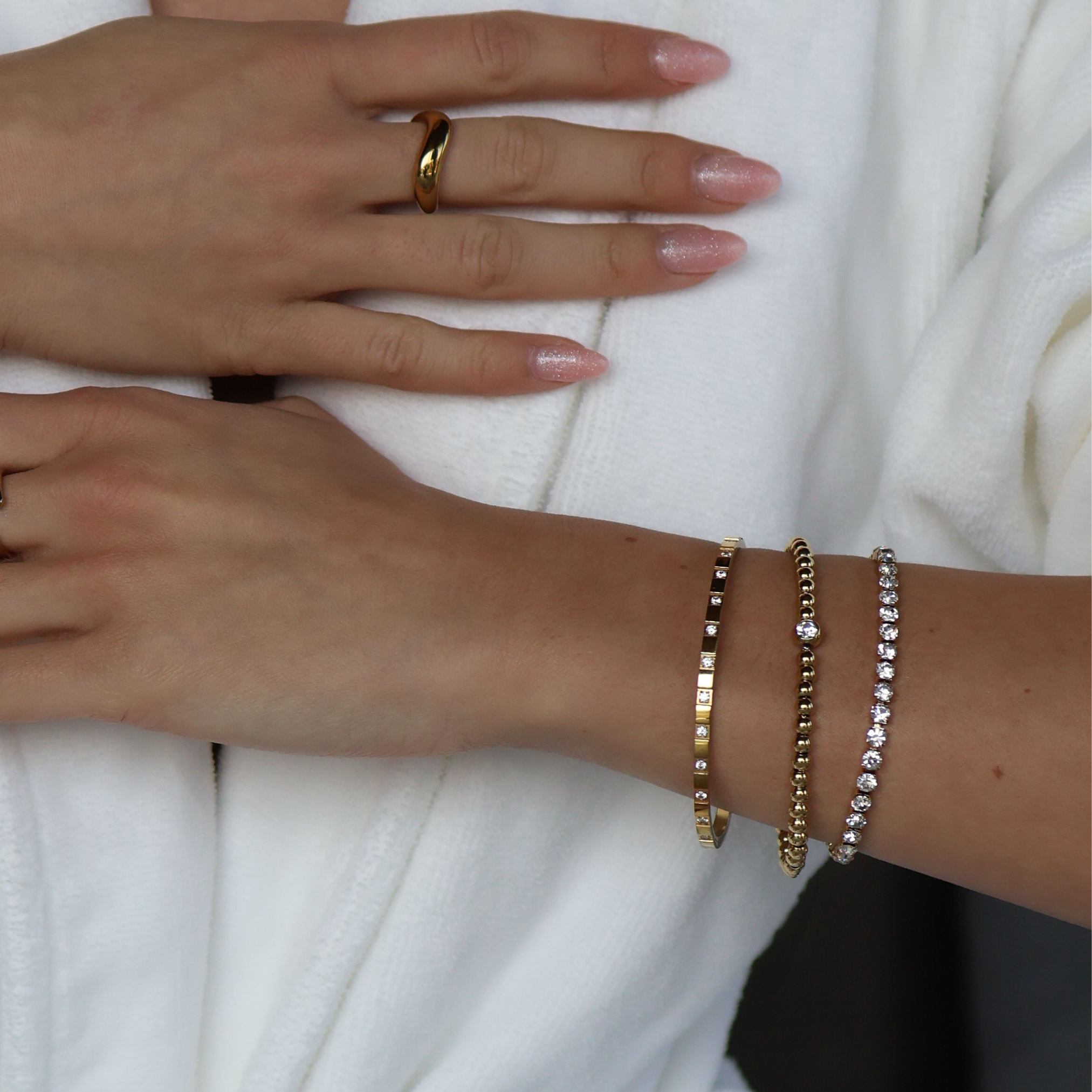 Zirkonia row bracelet