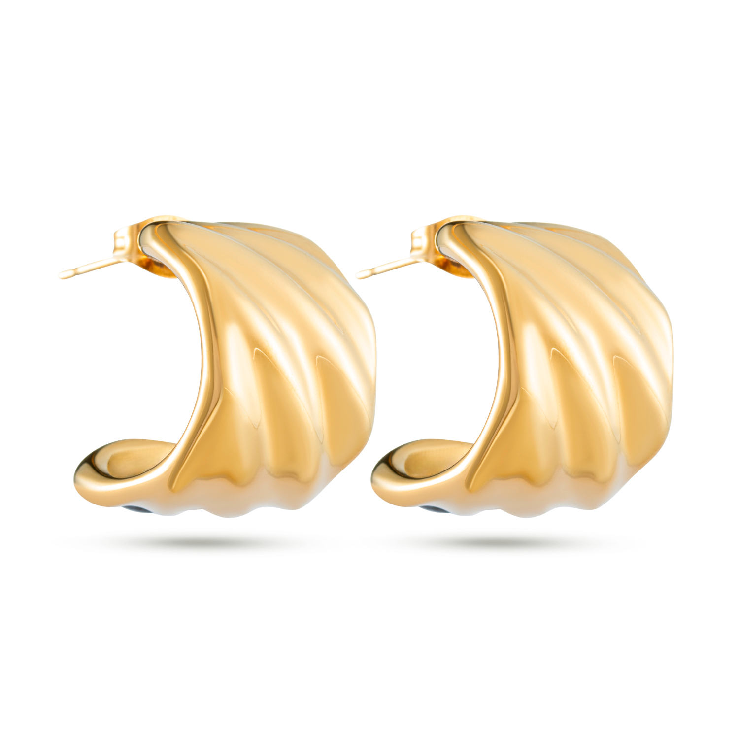 Aura Hoop oorbellen waterproof 18k goud verguld