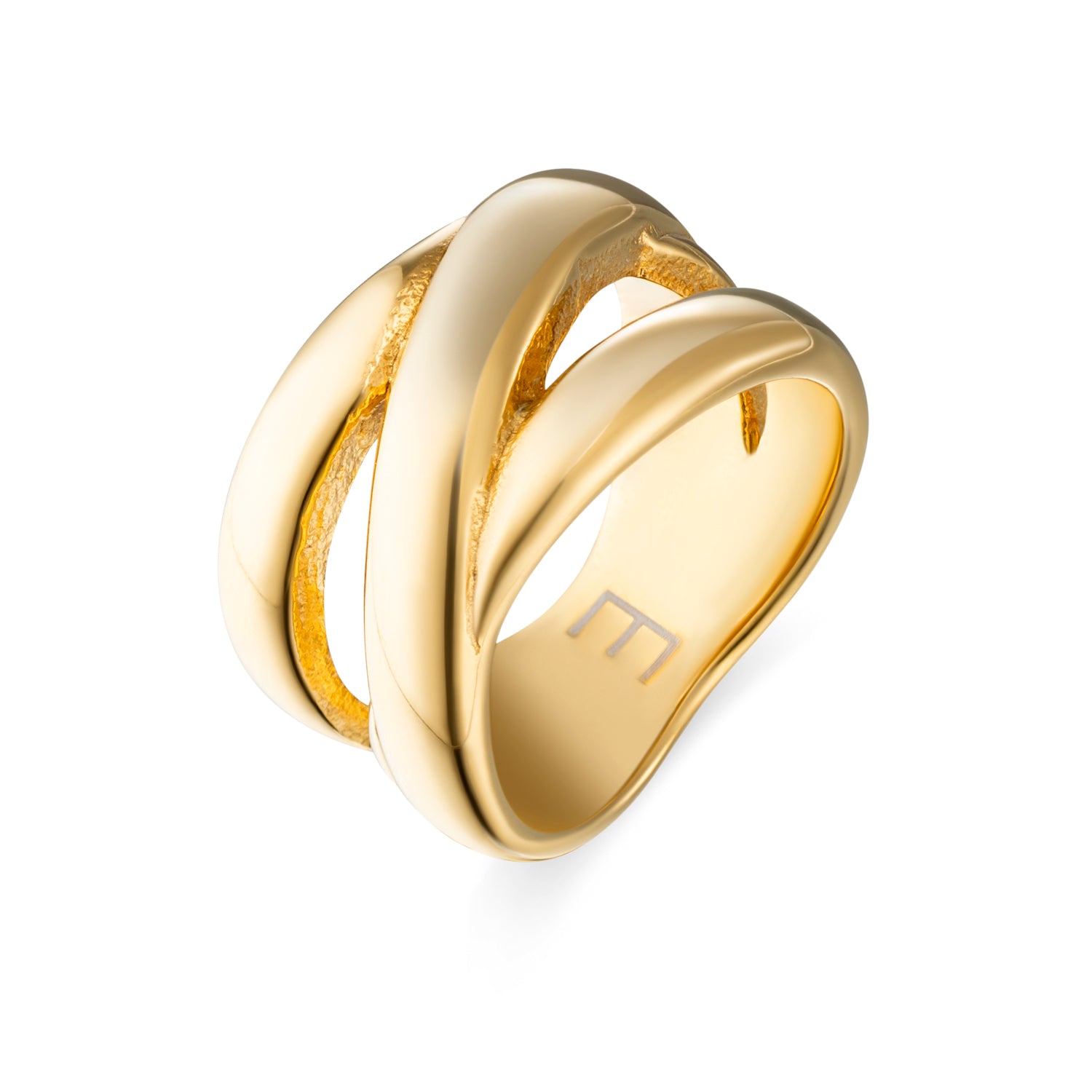 Bold Flow Ring 18K goud verguld waterproof ring