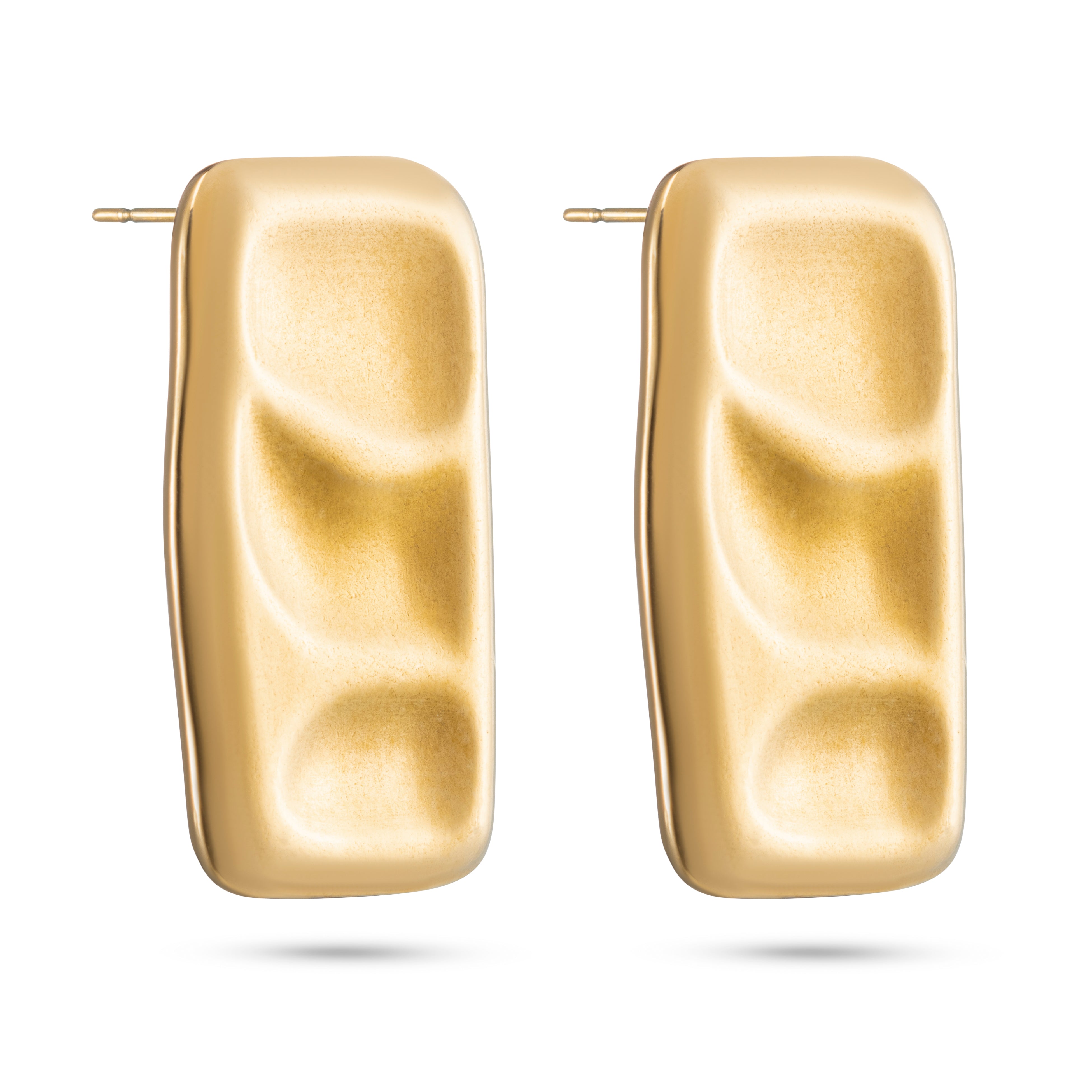 Bold square oorbellen 18k goud verguld waterproof