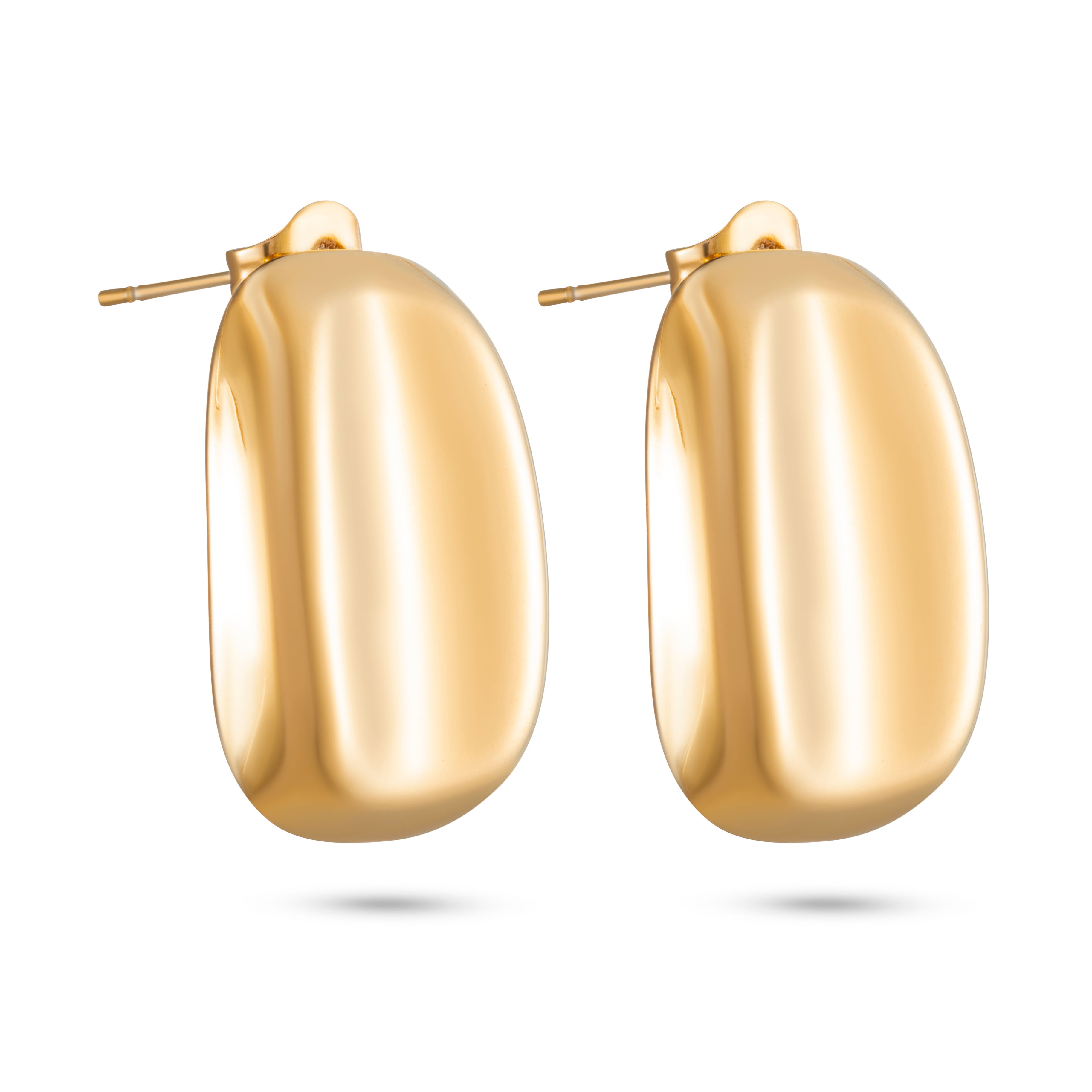Classic curve studs oorbellen 18k verguld waterproof