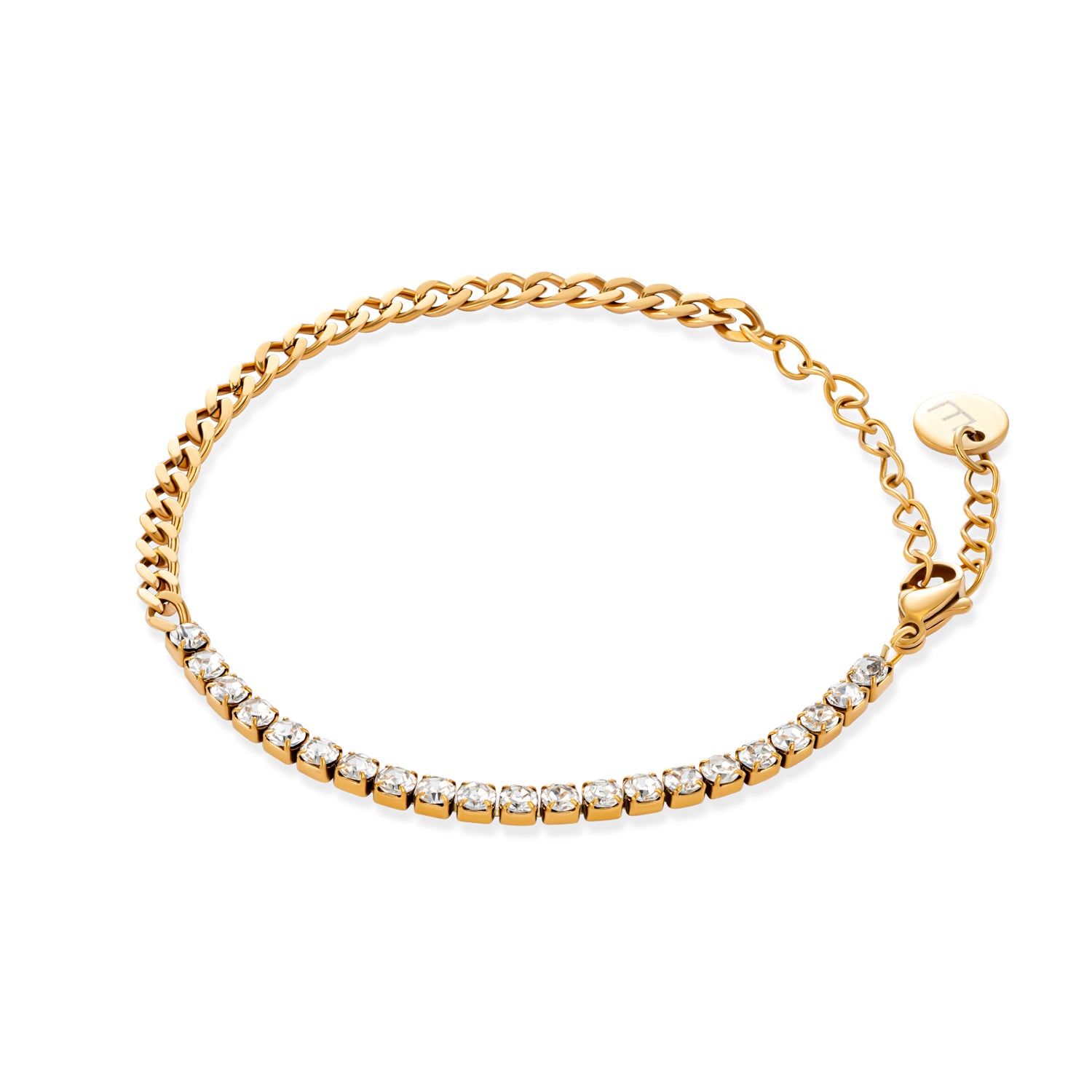 Duo spark & gold armband 18k goud verguld waterproof armband