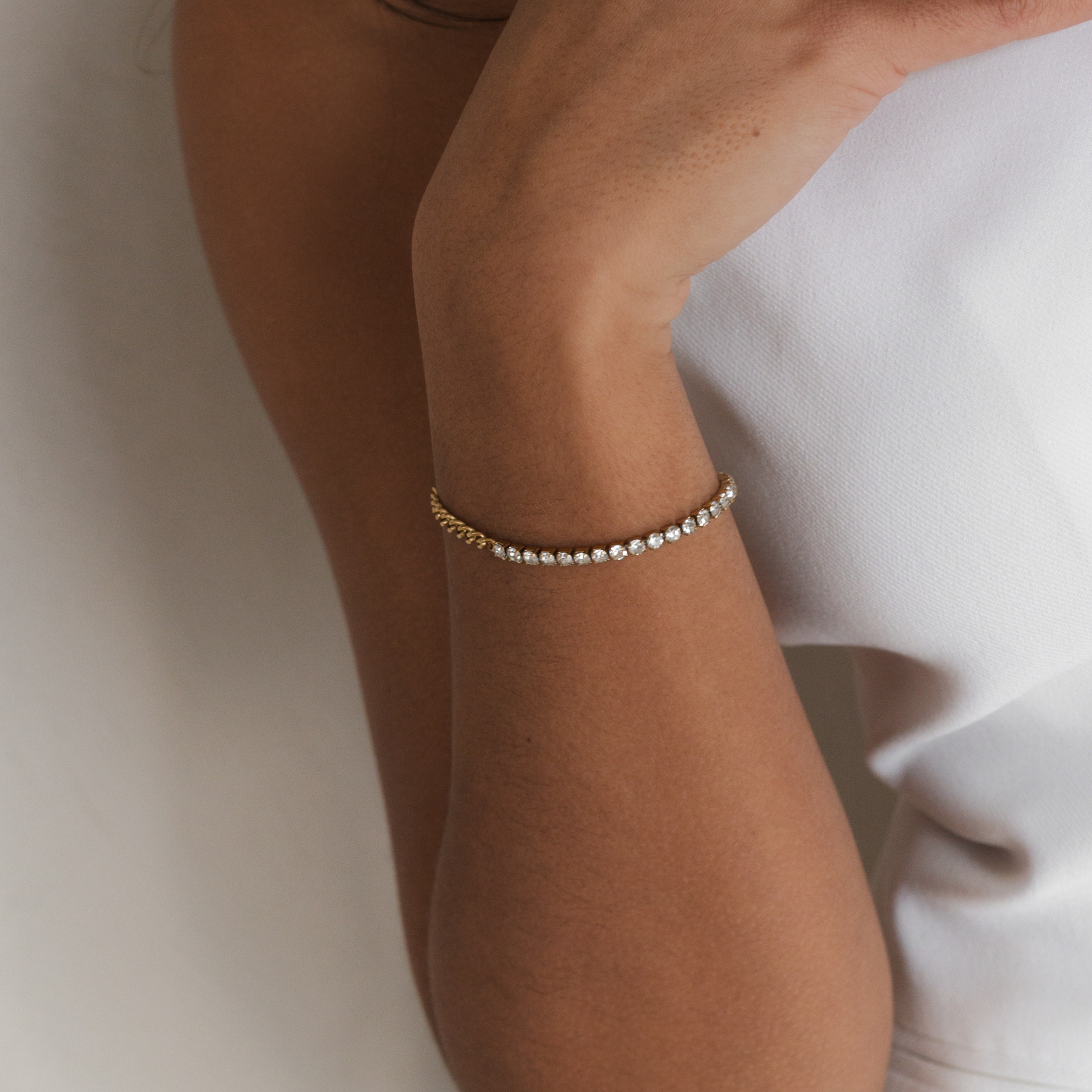 Duo spark & gold armband 18k goud verguld waterproof armband