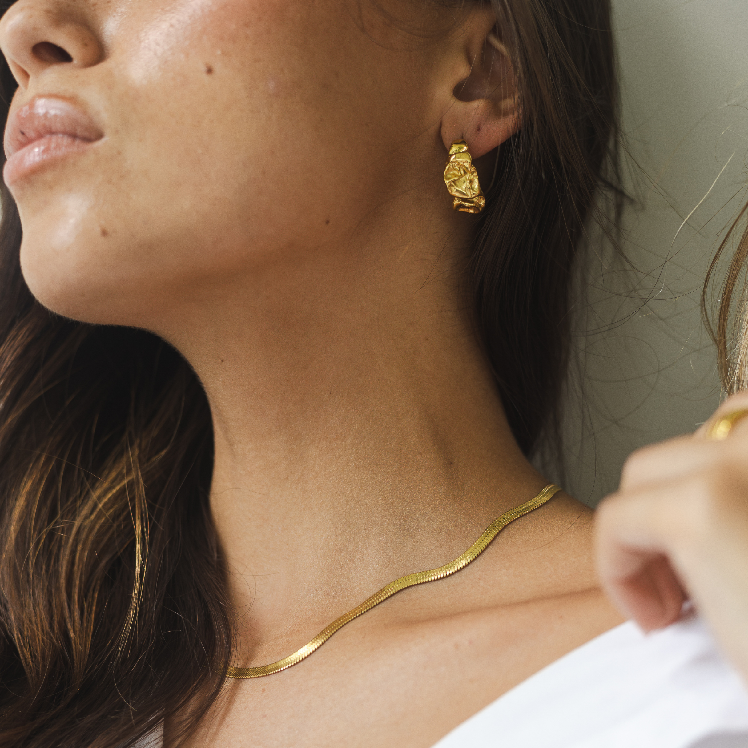 Goud statement oorbellen waterproof 18k goud verguld