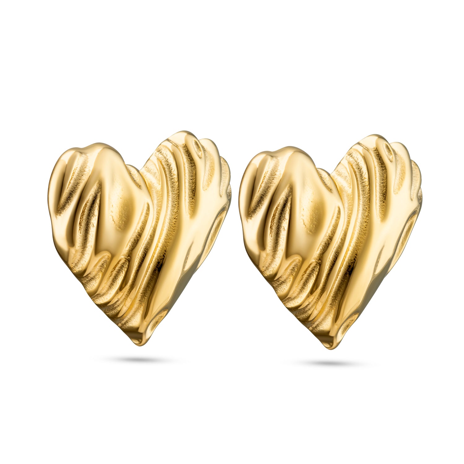 Heart of Gold Oorbellen 14k goud verguld waterproof hartjes oorbellen