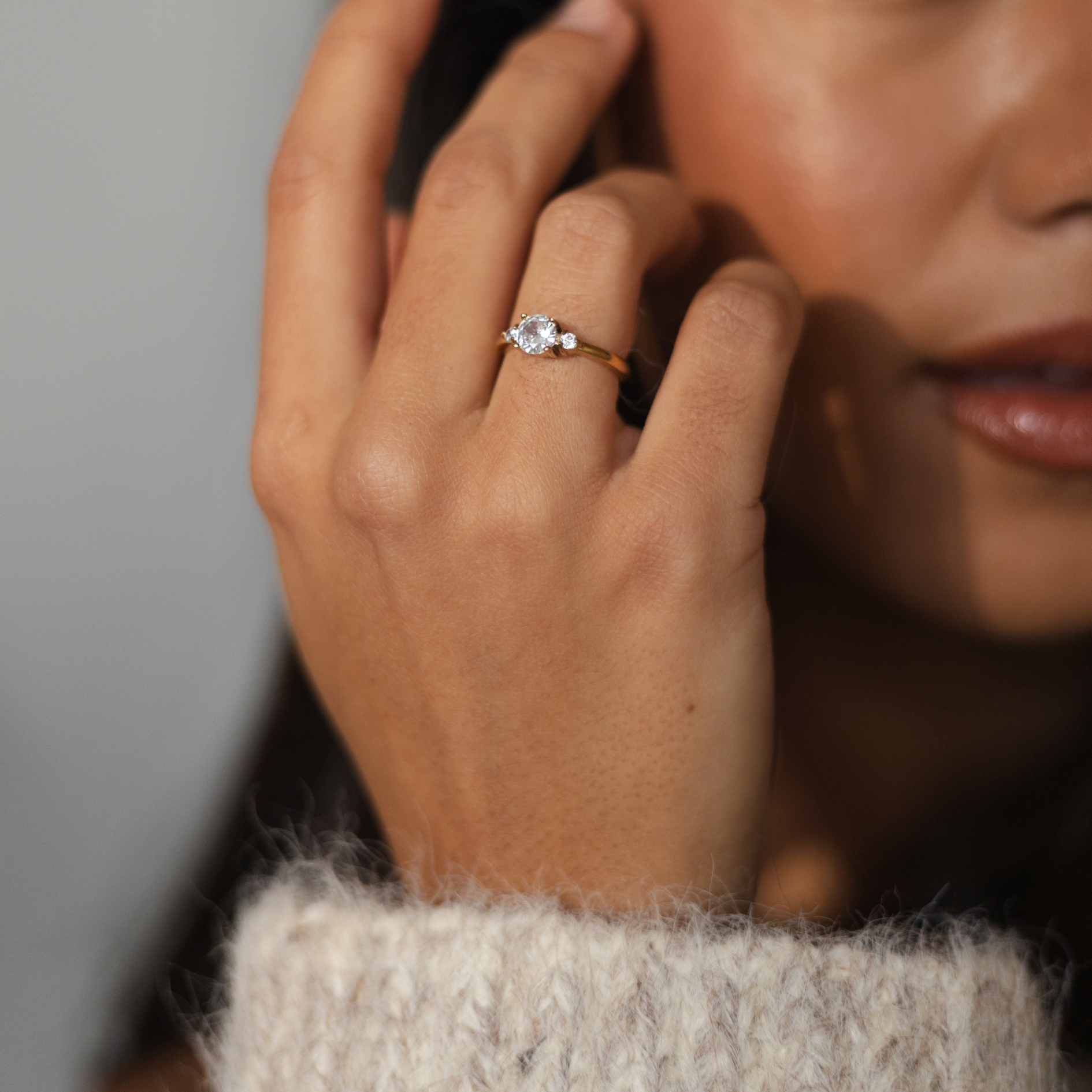 Lumi Glow ring 18K goud verguld zirkonia stenen waterproof ring