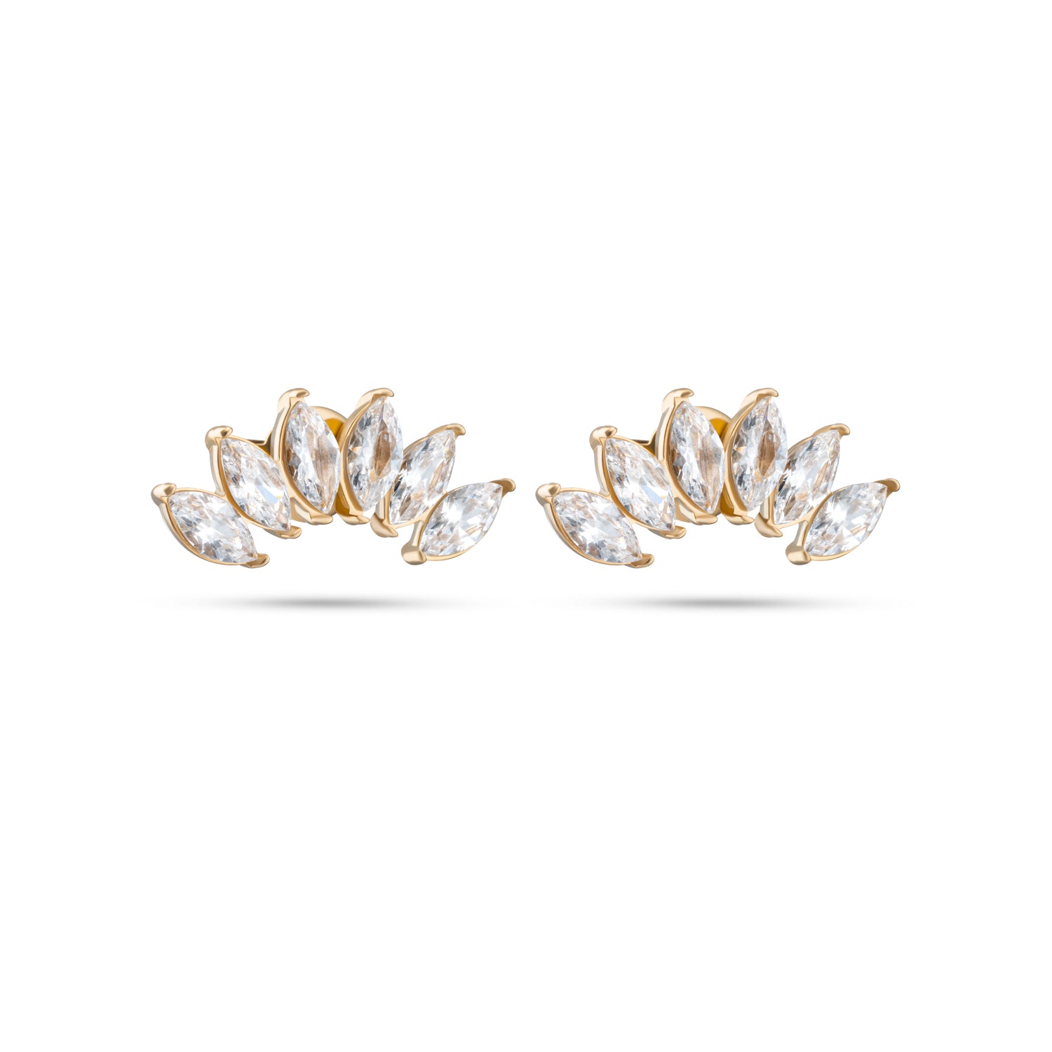 Luminous Leaf Oorbellen 14k goud verguld waterproof