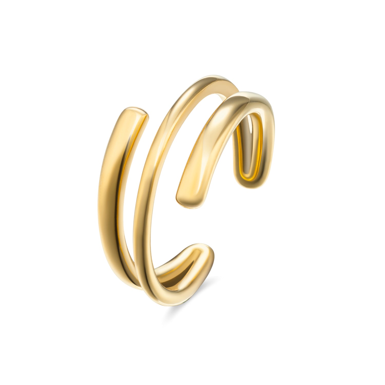 Modern Lines ring Edorement 14K goud verguld waterproof