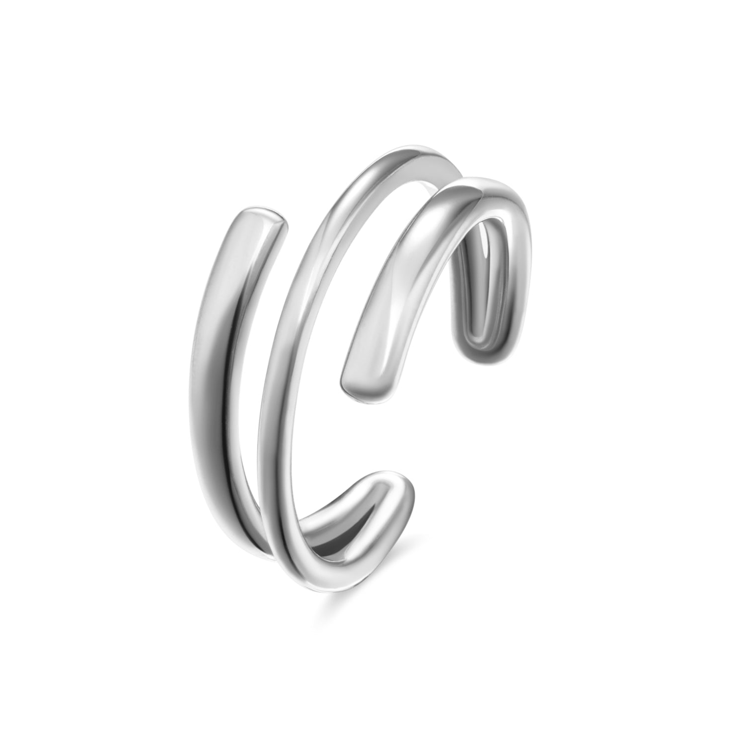 Modern Lines ring Edorement zilverkleur