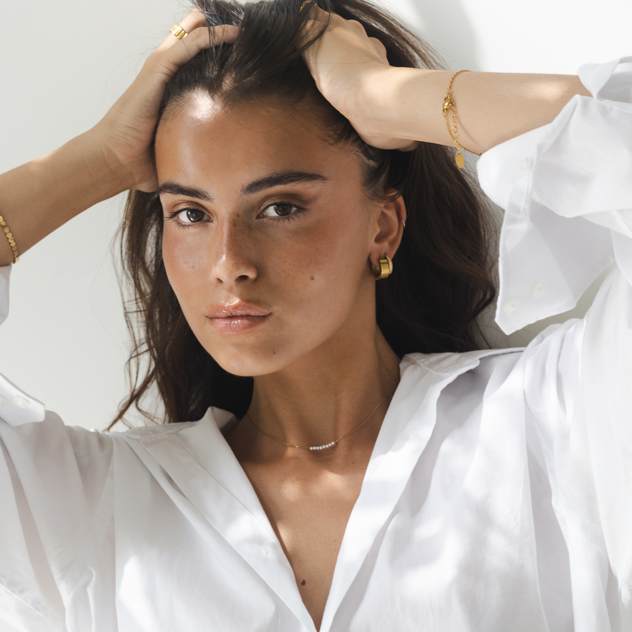 18K goud vergulde oorbellen classic minimalistische look waterproof