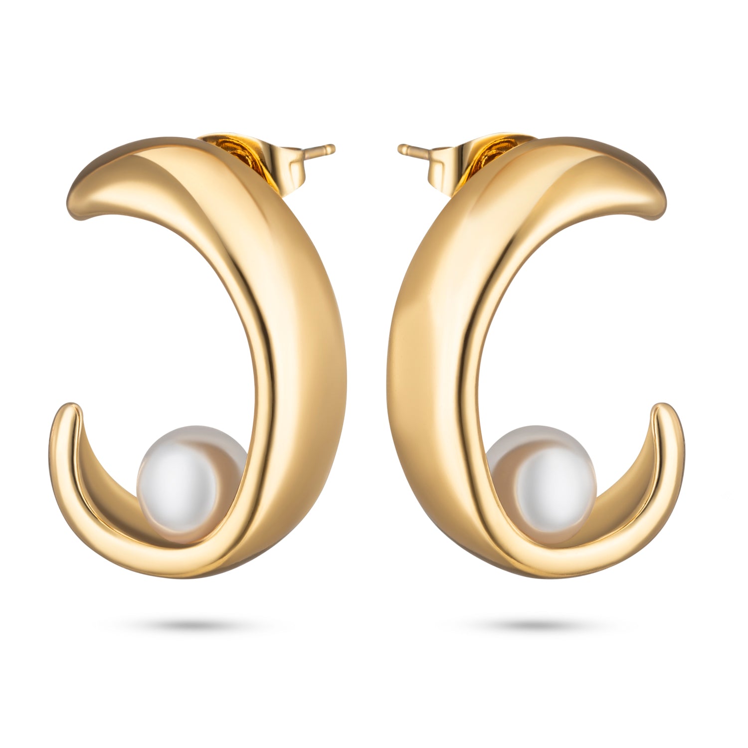 Pearl Eclipse Oorbellen waterproof 18K goud verguld