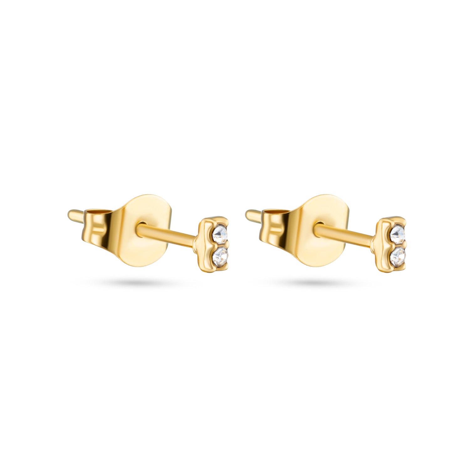 Petite Sparkle Studs Oorbellen 14K goud verguld waterproof zirkonia steentjes