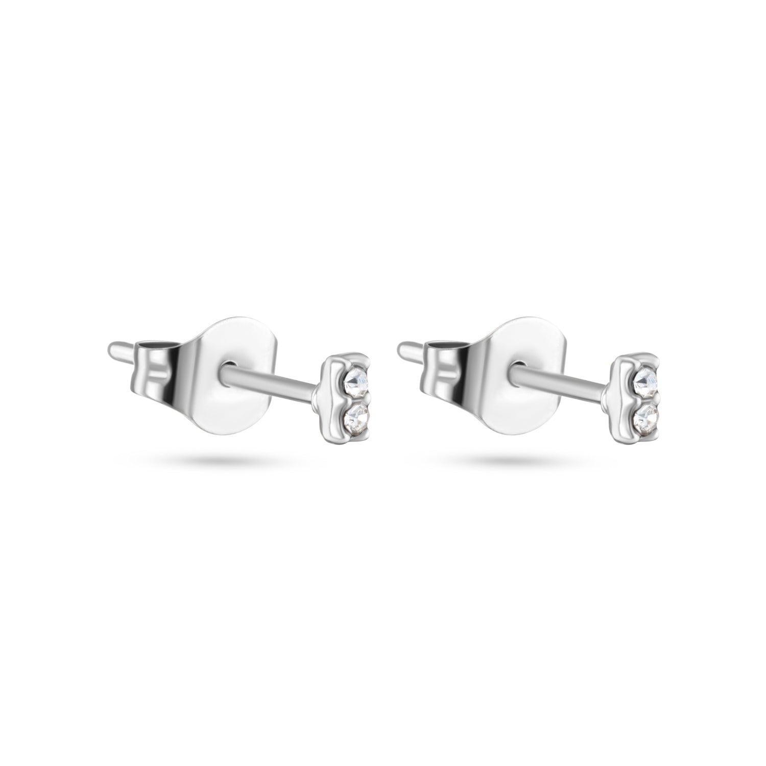 Petite Sparkle Studs Oorbellen zilverkleur waterproof zirkonia steentjes
