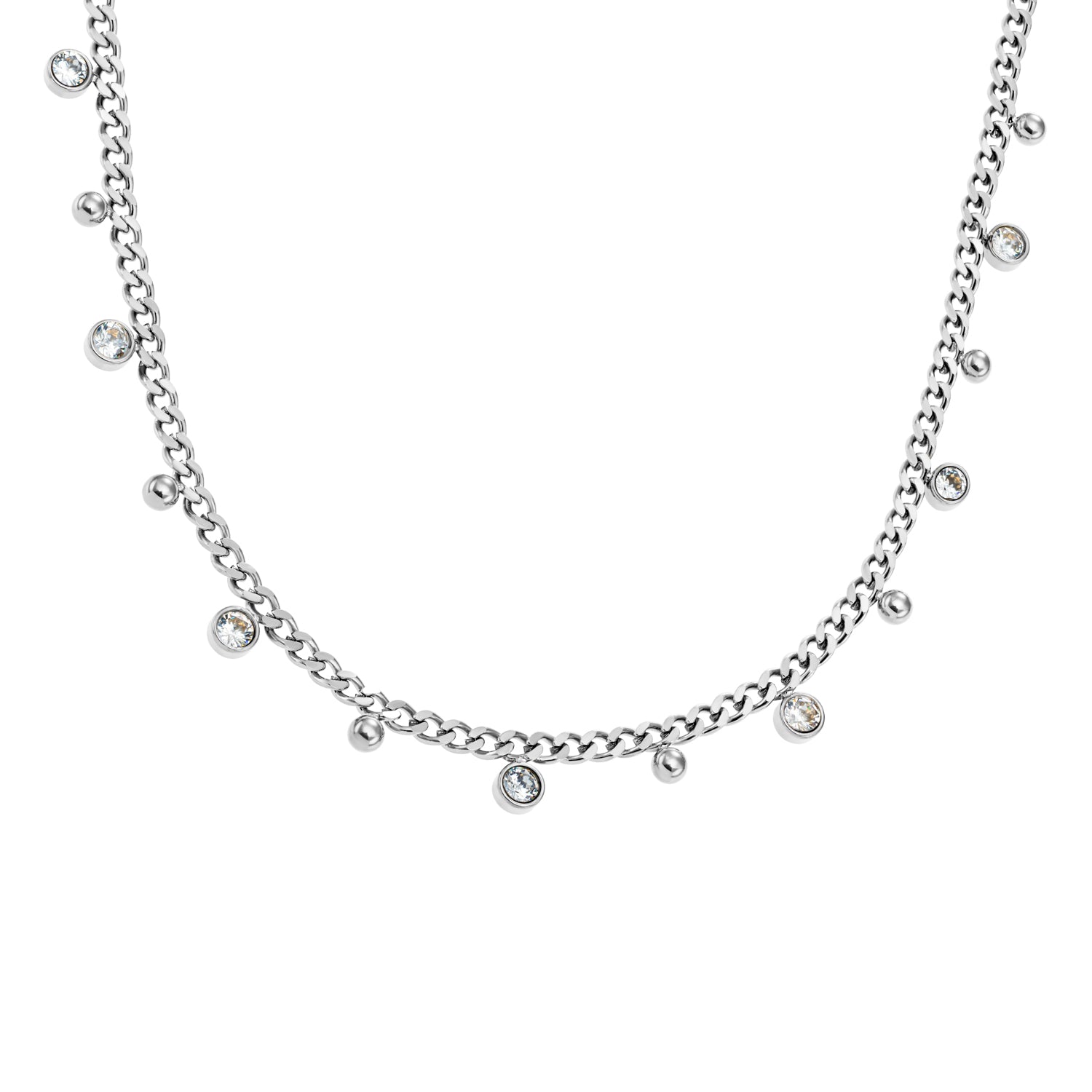 Radiant Drops ketting zilverkleur verguld waterproof ketting