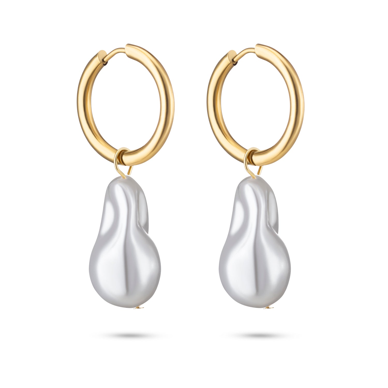 Shell Drop Oorbellen 18k goud verguld waterproof