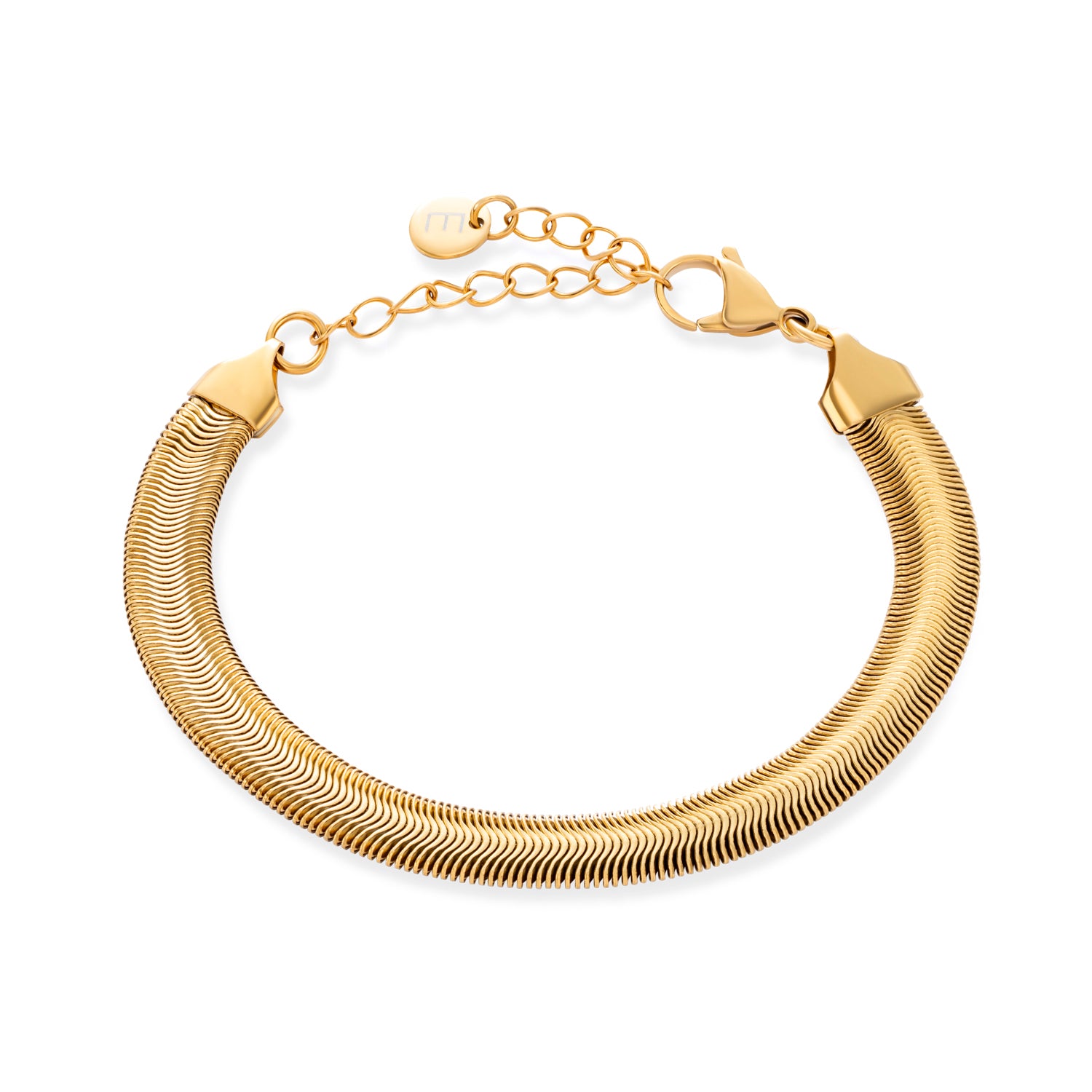 Sleek Snake armband 18K goud verguld waterproof armband