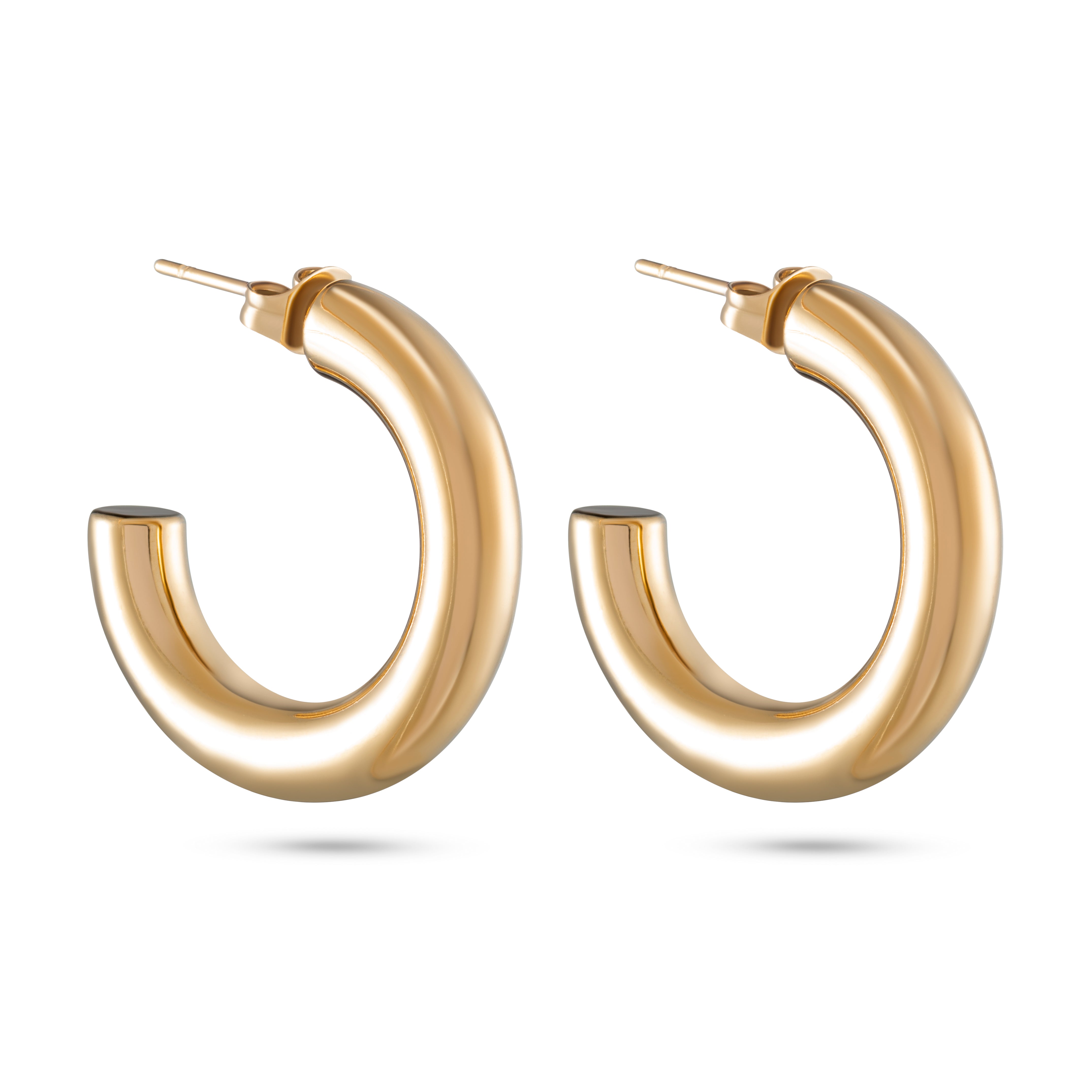 Statement hoop oorbellen 18k goud verguld waterproof