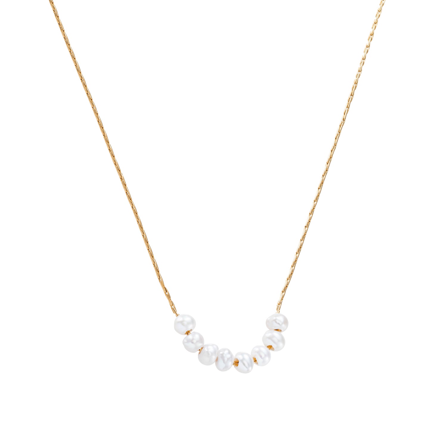 Sweetwater pearl zoetwater parel ketting 18k goud verguld waterproof