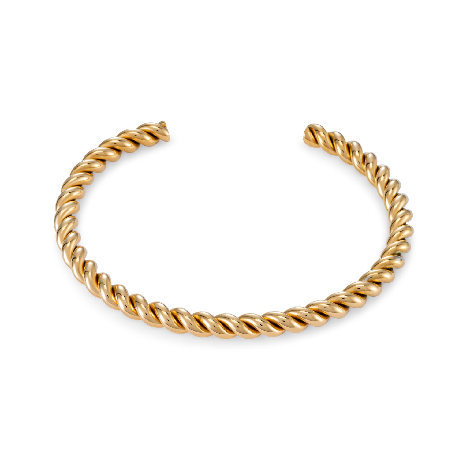 Twisted bangle armband 18k goud verguld waterproof
