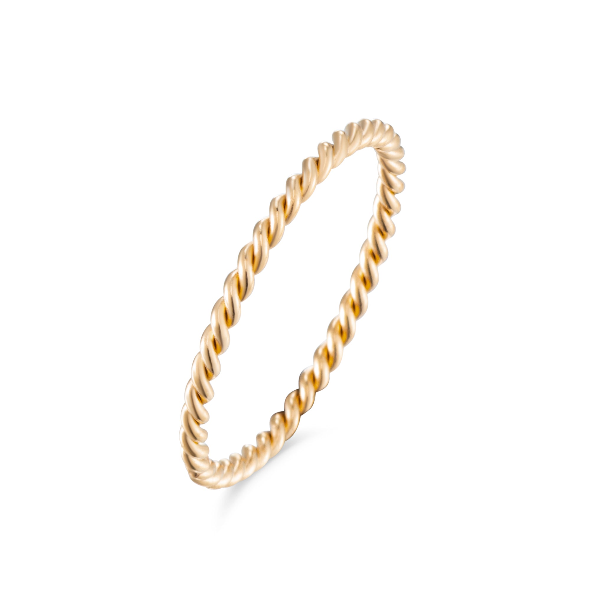 Twisted lines minimal ring 18k goud verguld waterproof