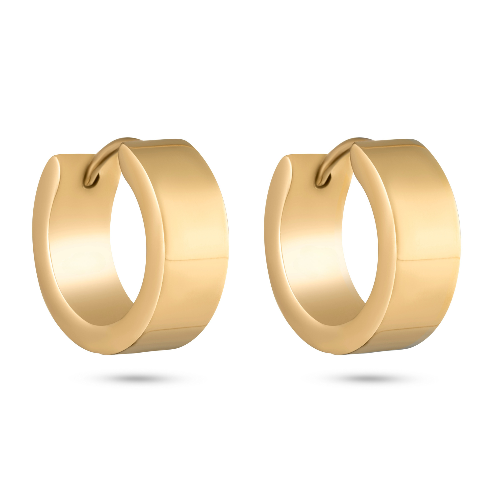 classic golden hoop oorbellen 18k goud verguld