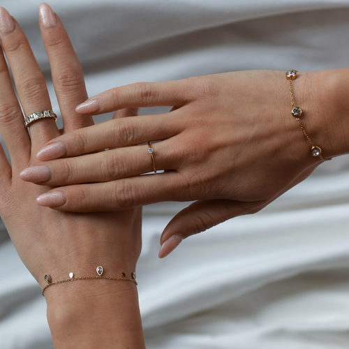 Minimal Zirkonia Drops Bracelet