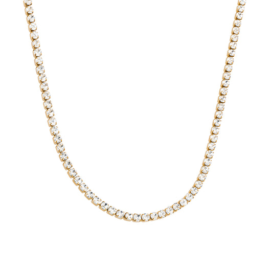 Diamond Glow Grand ketting 14k goud verguld waterproof zirkonia stenen groot