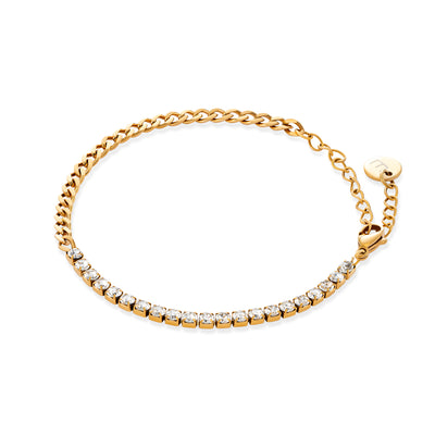 Duo spark & gold armband 18k goud verguld waterproof armband