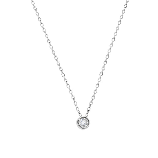 Minimalistische Kette mit Stein