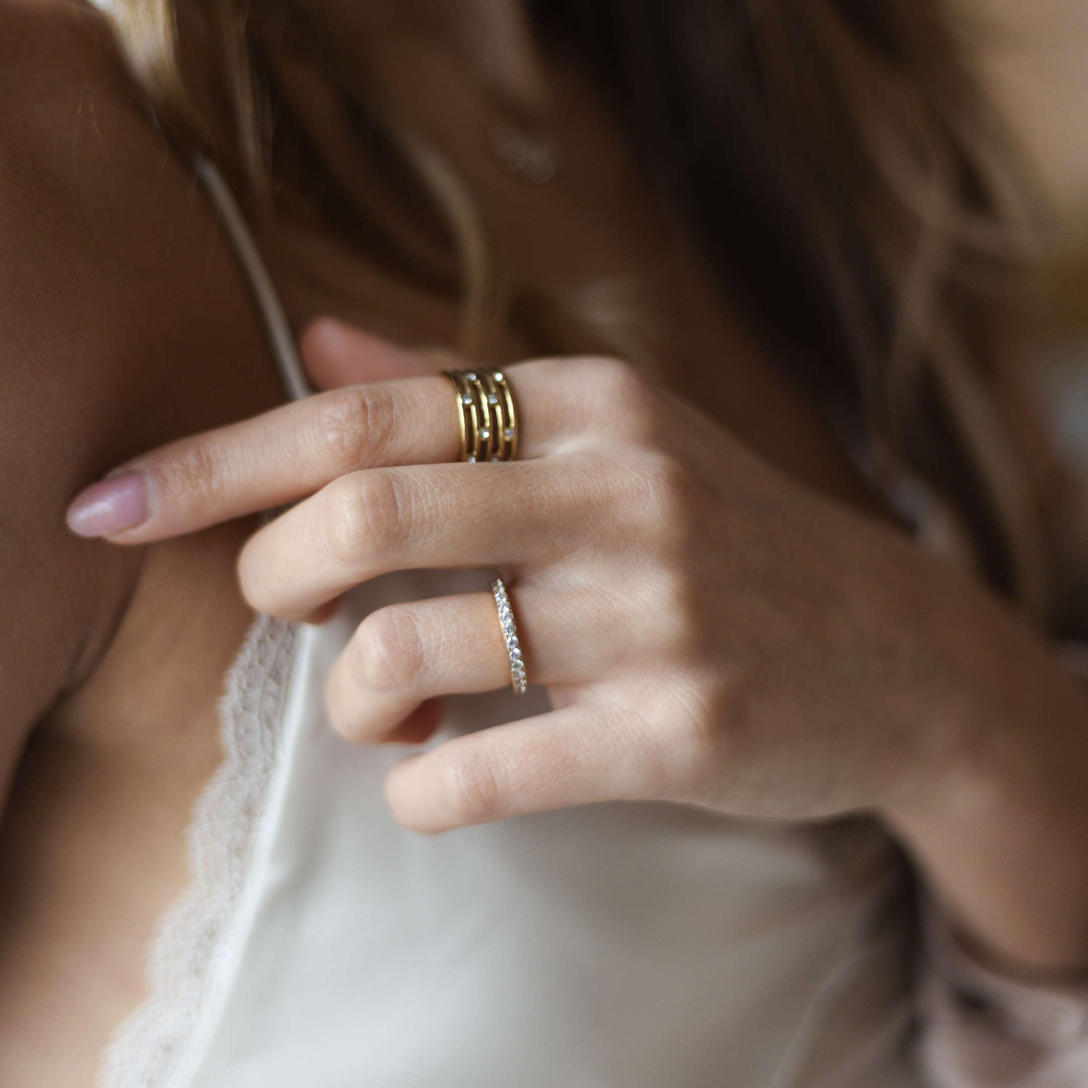 Eternal Spark Ring 14k goud verguld waterproof ring