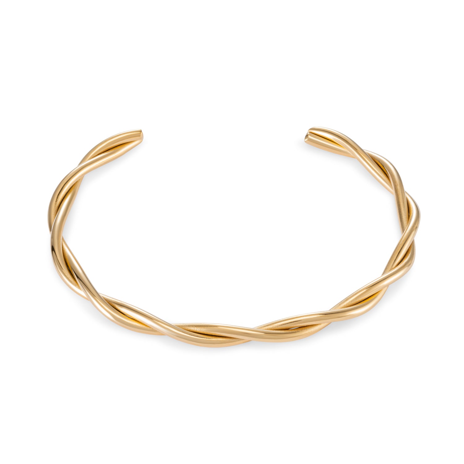 Fineline Twisted bangle armband 18k goud verguld waterproof