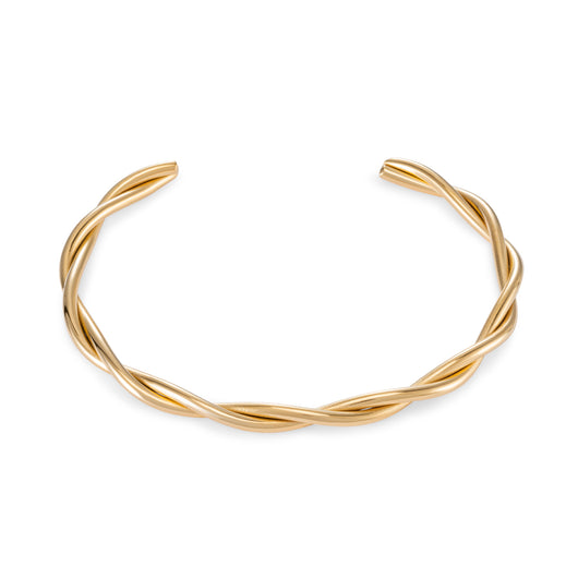 Fineline Twisted bangle armband 18k goud verguld waterproof