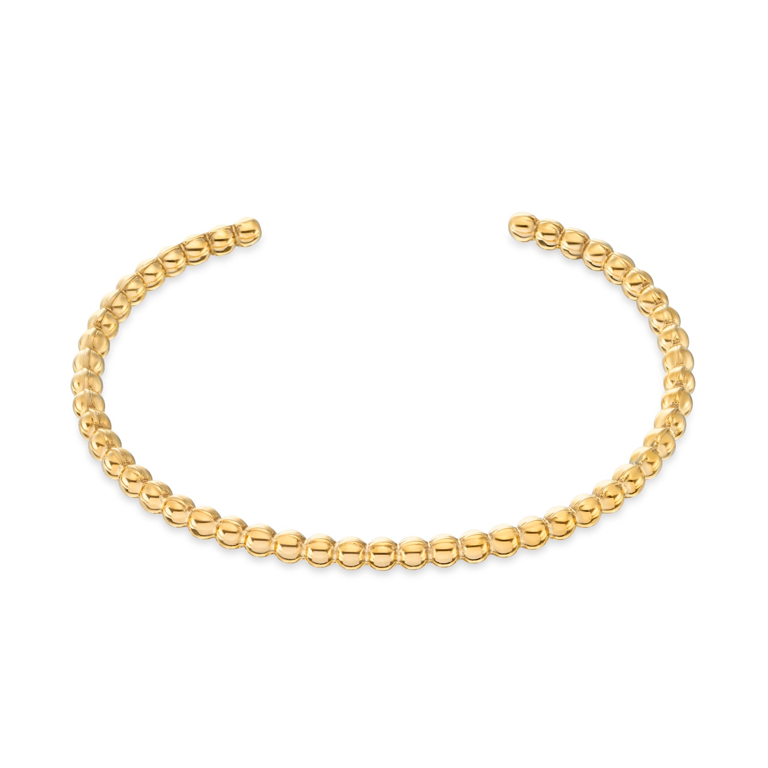 Goud verguld 14k bangle armband waterproof met bolletjes 