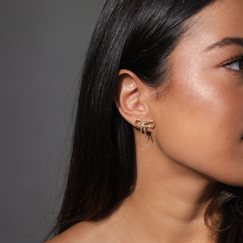 Golden Bow Earrings