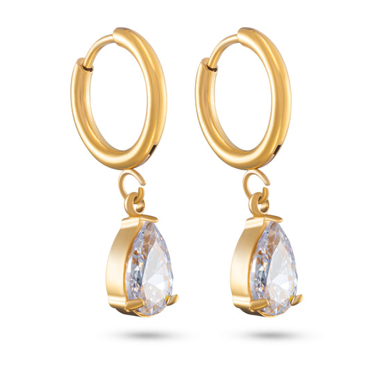 Golden teardrop earrings