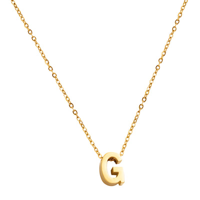 Goud vergulde initial ketting met letter G hanger – Edorement