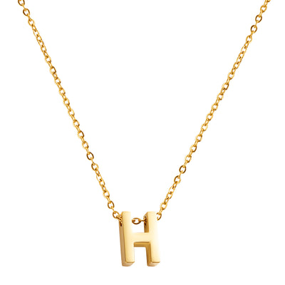 Goud vergulde initial ketting met letter H hanger – Edorement