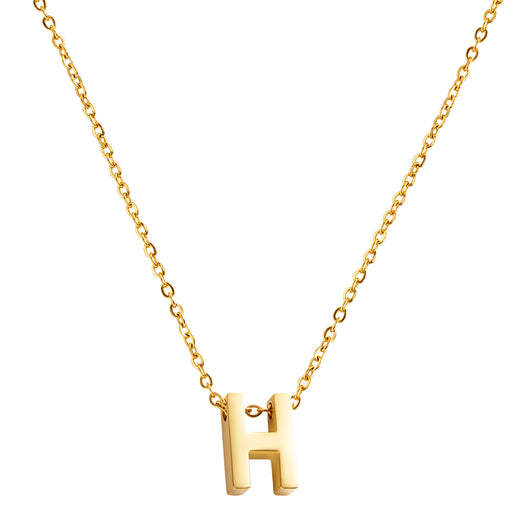Goud vergulde initial ketting met letter H hanger – Edorement