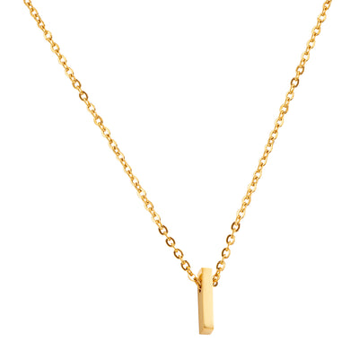 Goud vergulde initial ketting met letter I hanger – Edorement