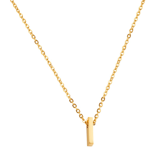 Goud vergulde initial ketting met letter I hanger – Edorement