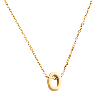 Goud vergulde initial ketting met letter O hanger – Edorement