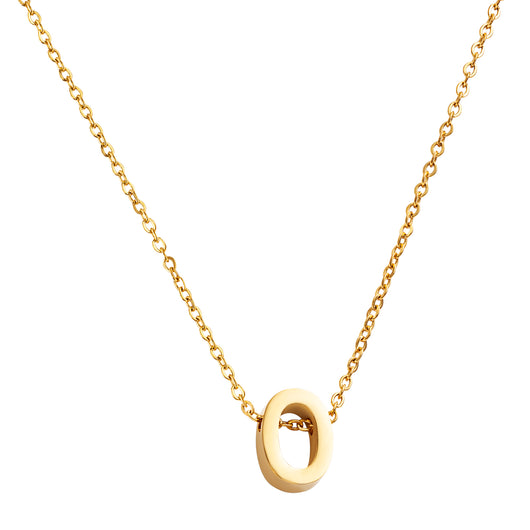 Goud vergulde initial ketting met letter O hanger – Edorement