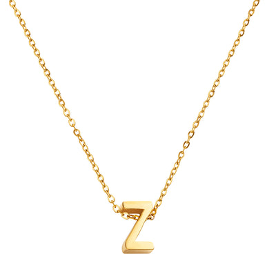 Goud vergulde initial ketting met letter Z hanger waterproof