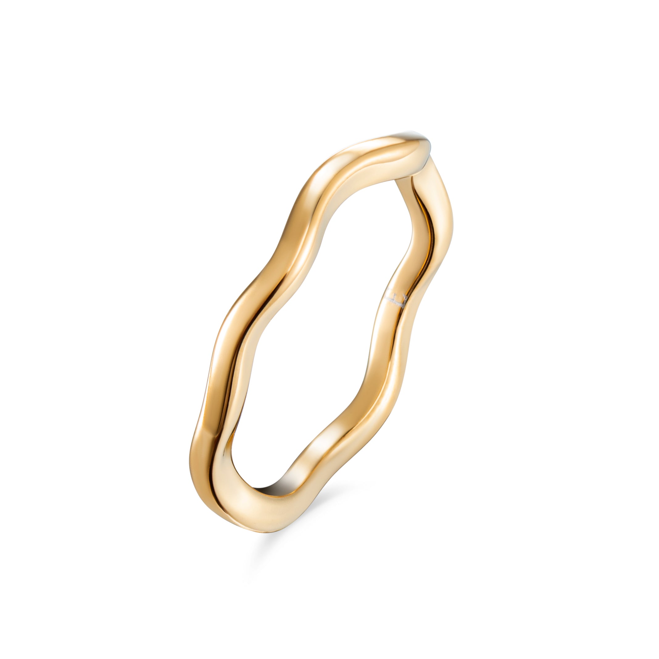 Infinity Wave ring 18k goud verguld waterproof