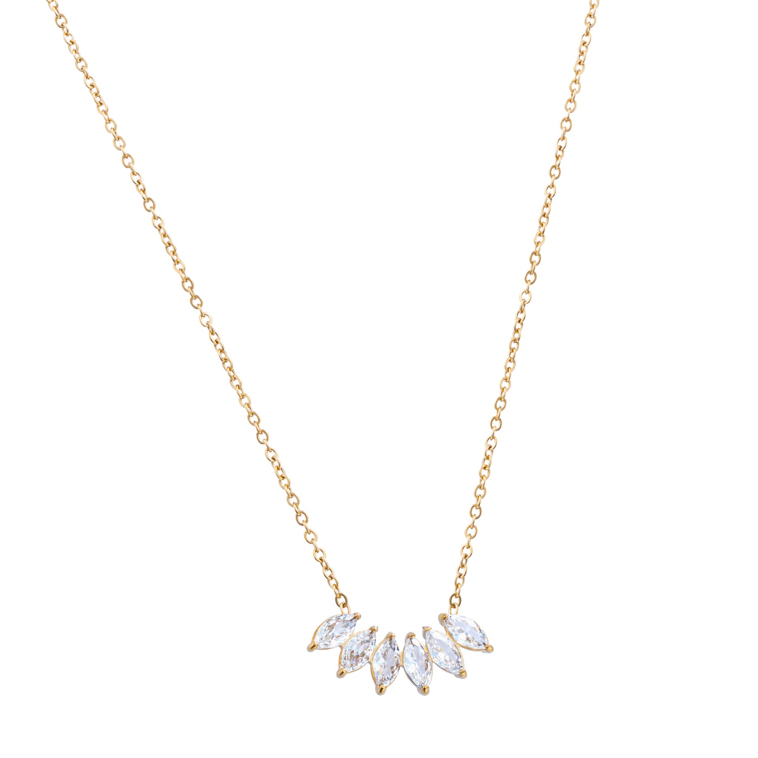 Luminous Leaf ketting 14k goud verguld waterproof