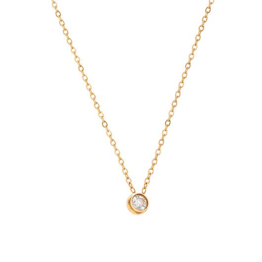 Minimal Stone ketting 18k goud verguld waterproof