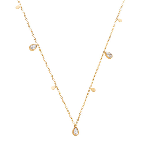 Minimal Zirkonia Drops Necklace