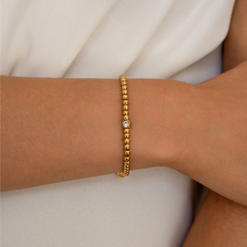 Zirkonia Bead Bracelet