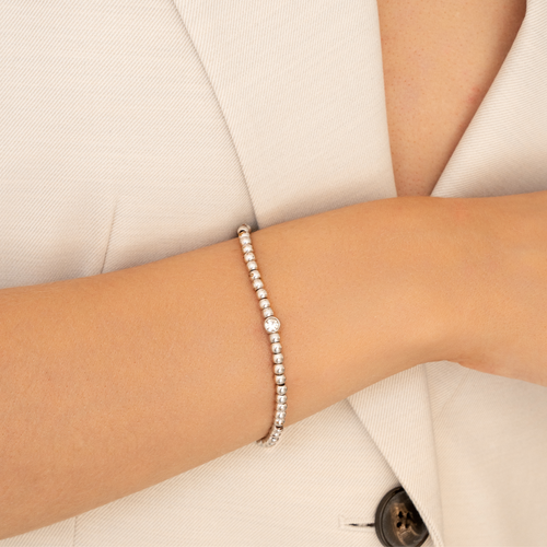 Zirkonia Bead Bracelet