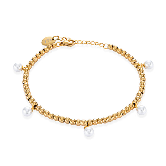 Pearl Beads Armband 18K goud verguld waterproof